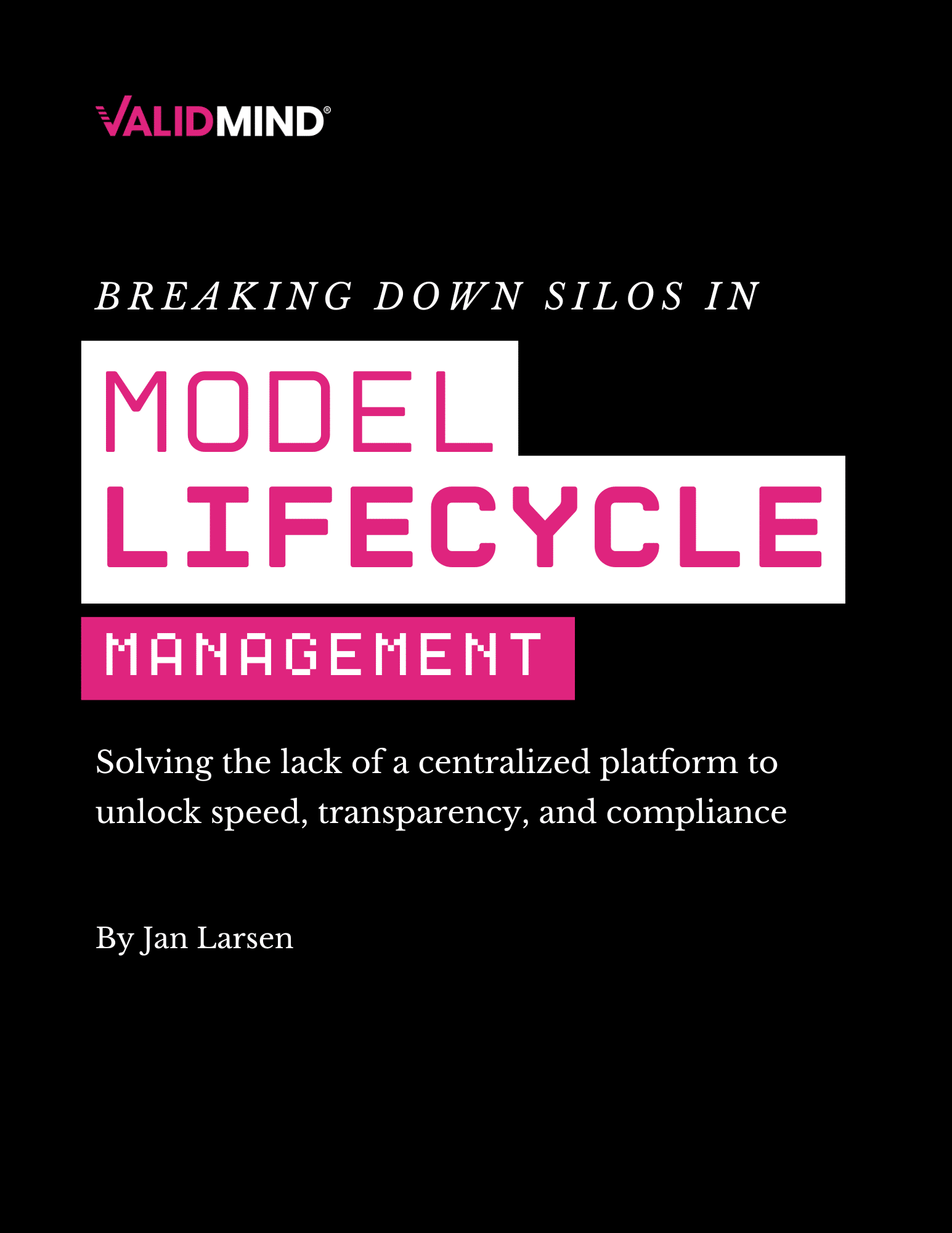 lack of centralized platform in model risk management