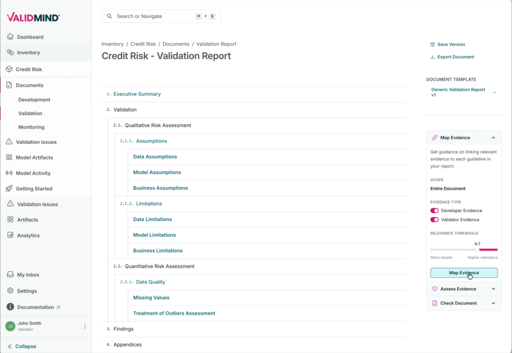 Scaling Model Validation in the Age of AI 3 Validation report v2