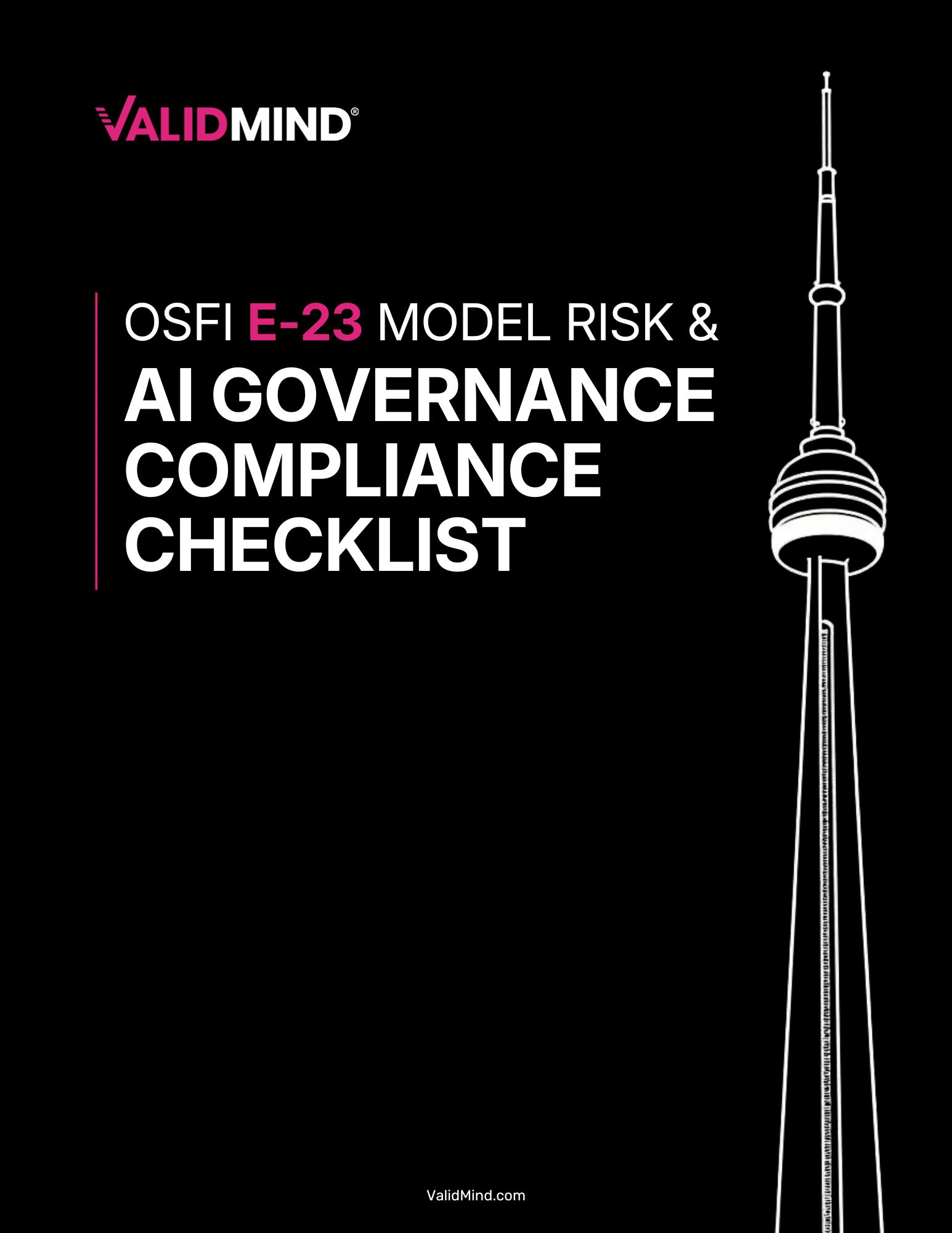CANADA – E-23, ValidMind Model Risk & AI Governance Compliance Checklist